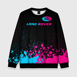 Детский свитшот Land Rover - neon gradient: символ сверху