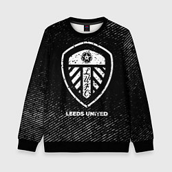 Детский свитшот Leeds United с потертостями на темном фоне