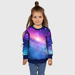 Свитшот детский Космическая воронка, цвет: 3D-синий — фото 2