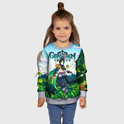 Свитшот детский Тигнари Геншин импакт, цвет: 3D-меланж — фото 2