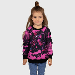Свитшот детский Poppy Playtime pink - Мамочка длинные ноги, цвет: 3D-черный — фото 2