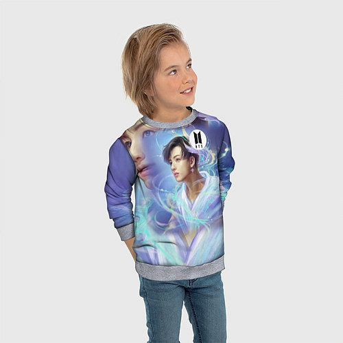 Детский свитшот BTS JK / 3D-Меланж – фото 3