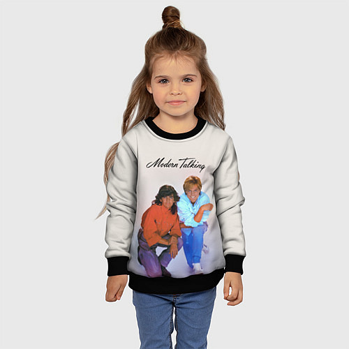 Детский свитшот Modern Talking : Thomas Anders and Dieter Bohlen / 3D-Черный – фото 4