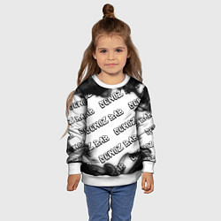 Свитшот детский Рэпер Sqwoz Bab в стиле граффити: паттерн, цвет: 3D-белый — фото 2