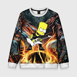 Детский свитшот Барт Симпсон - соло на гитаре