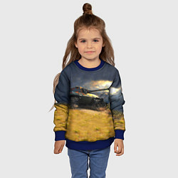 Свитшот детский Танк Е100, цвет: 3D-синий — фото 2