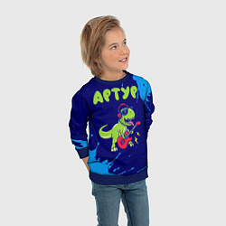 Свитшот детский Артур рокозавр, цвет: 3D-синий — фото 2