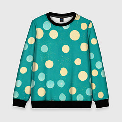 Свитшот детский Нарисованные кружочки радости, цвет: 3D-черный