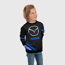 Свитшот детский Mazda Абстракция карбон, цвет: 3D-черный — фото 2