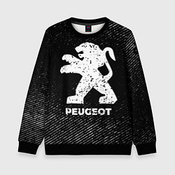 Детский свитшот Peugeot с потертостями на темном фоне