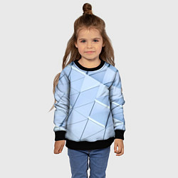 Свитшот детский Паттерн из треугольников, цвет: 3D-черный — фото 2