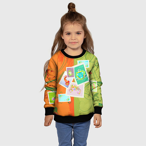 Детский свитшот Марки / 3D-Черный – фото 4