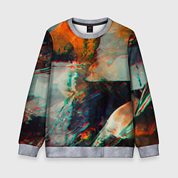 Свитшот детский Картинный холст со множеством красок, цвет: 3D-меланж