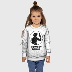 Свитшот детский Cowboy Bebop с потертостями на светлом фоне, цвет: 3D-белый — фото 2