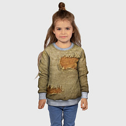 Свитшот детский Старая рваная мешковина - авангард, цвет: 3D-меланж — фото 2