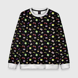 Детский свитшот 90s pattern on black
