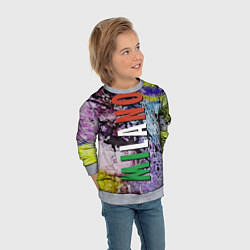 Свитшот детский Avant-garde color texture - Milano, цвет: 3D-меланж — фото 2