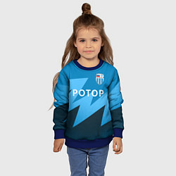 Свитшот детский Ротор - Волгоград - Футбольный клуб, цвет: 3D-синий — фото 2