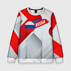 Свитшот детский Welcome to Russia red & white, цвет: 3D-белый