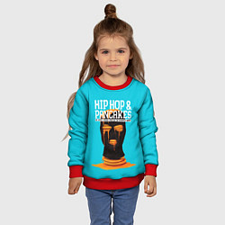 Свитшот детский Balaclava hip-hop and pancakes, цвет: 3D-красный — фото 2