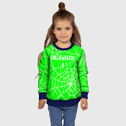 Свитшот детский Billie Eilish - паутина, цвет: 3D-синий — фото 2