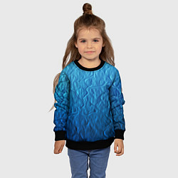 Свитшот детский Волновой паттерн, цвет: 3D-черный — фото 2