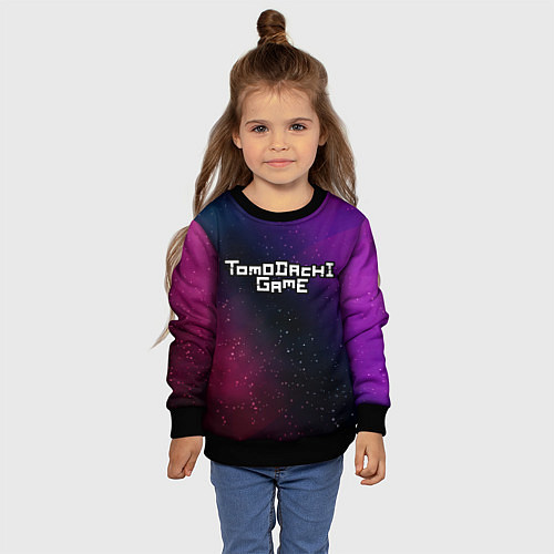 Детский свитшот Tomodachi Game gradient space / 3D-Черный – фото 4