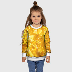 Свитшот детский Золотые листья на ветках, цвет: 3D-белый — фото 2