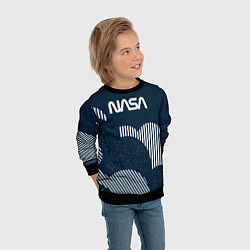 Свитшот детский Nasa облака, цвет: 3D-черный — фото 2