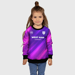 Свитшот детский West Ham legendary sport grunge, цвет: 3D-черный — фото 2