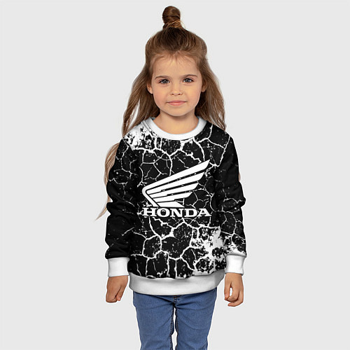 Детский свитшот Honda logo арт / 3D-Белый – фото 4