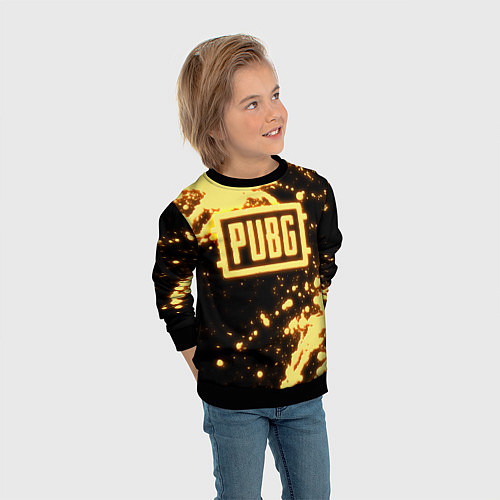 Детский свитшот PUBG neon / 3D-Черный – фото 3