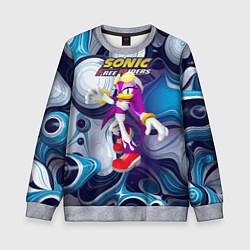 Свитшот детский Sonic - ласточка Вейв - Free riders - pattern, цвет: 3D-меланж