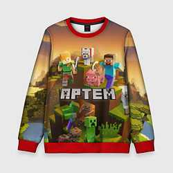 Детский свитшот Артем Minecraft