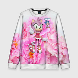 Свитшот детский Sonic - Amy Rose - Video game, цвет: 3D-белый