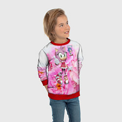 Свитшот детский Sonic - Amy Rose - Video game, цвет: 3D-красный — фото 2
