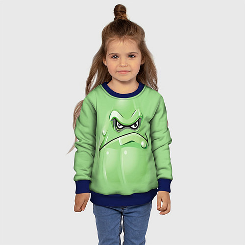 Детский свитшот Plants vs Zombies Кабачок / 3D-Синий – фото 4