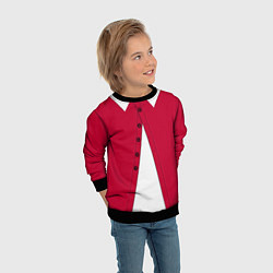 Свитшот детский Новогодний костюм Буратино Красная курточка, цвет: 3D-черный — фото 2