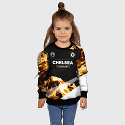 Свитшот детский Chelsea legendary sport fire, цвет: 3D-черный — фото 2