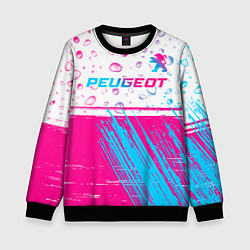 Детский свитшот Peugeot neon gradient style: символ сверху