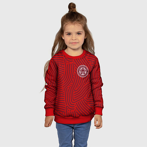 Детский свитшот Leicester City отпечатки / 3D-Красный – фото 4