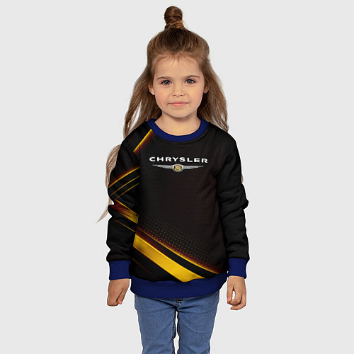 Детский свитшот Chrysler Абстракция / 3D-Синий – фото 4