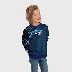 Свитшот детский Ford Абстракция, цвет: 3D-синий — фото 2