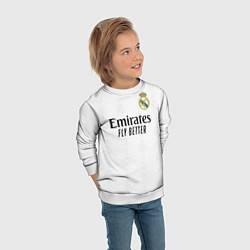 Свитшот детский Реал Мадрид форма 20222023, цвет: 3D-белый — фото 2