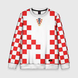 Свитшот детский Сборная Хорватии форма к чемпионату мира 2022, цвет: 3D-белый