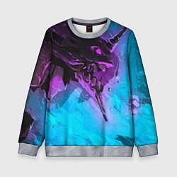 Свитшот детский Neon Genesis Evangelion - Eva 01, цвет: 3D-меланж