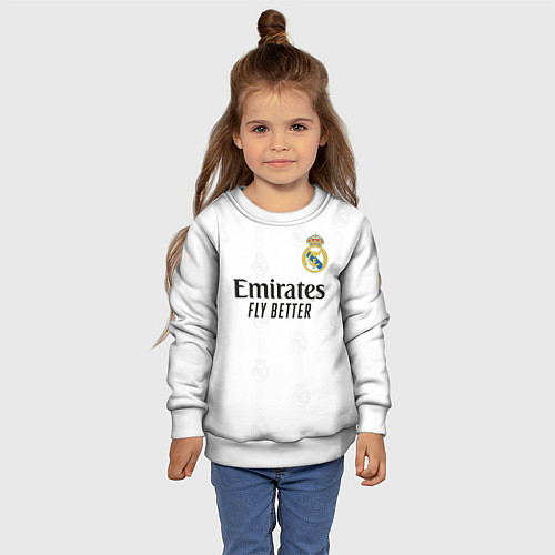 Детский свитшот Винисиус Реал Мадрид форма 20222023 / 3D-Белый – фото 4