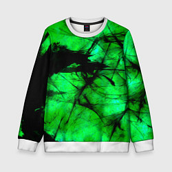 Свитшот детский Зеленый фантом, цвет: 3D-белый
