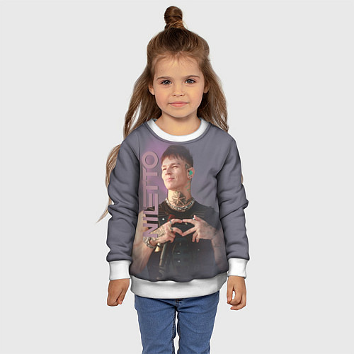 Детский свитшот Niletto- моя любимка / 3D-Белый – фото 4