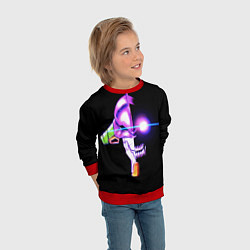 Свитшот детский Evangelion neon, цвет: 3D-красный — фото 2